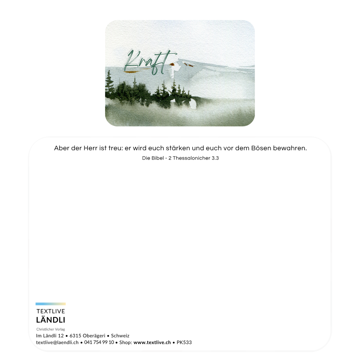 Postkarte - "KRAFT" Berge