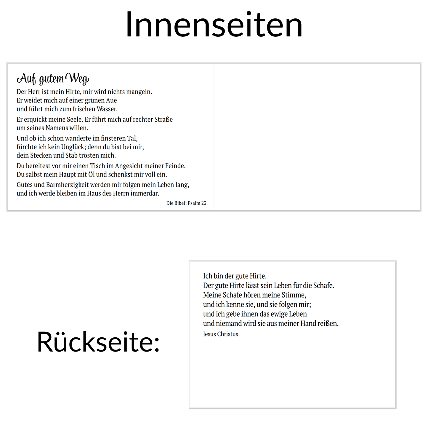 Doppelkarte - Der Herr ist mein Hirte