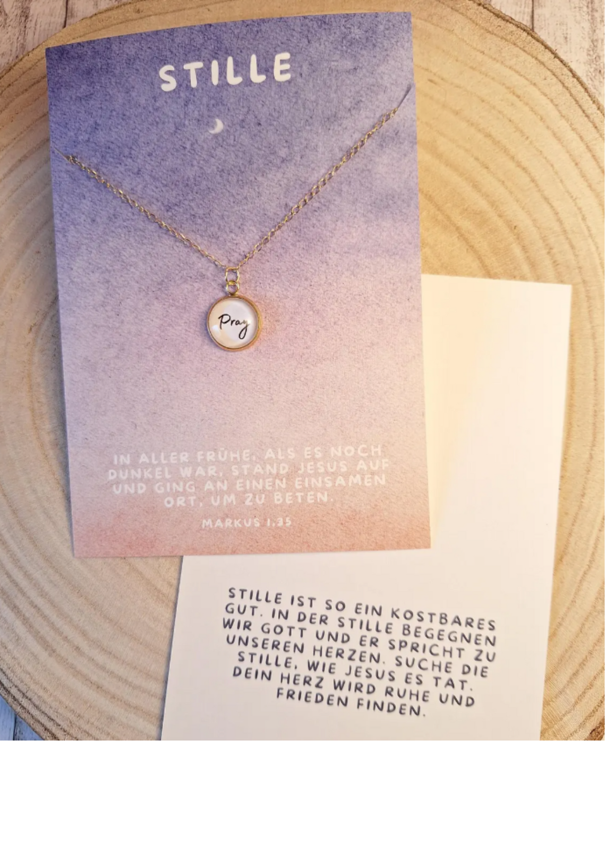 Schmuck: Halskette mit Karte - STILLE