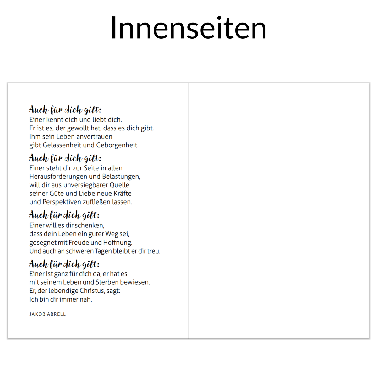 Doppelkarte - Für dich