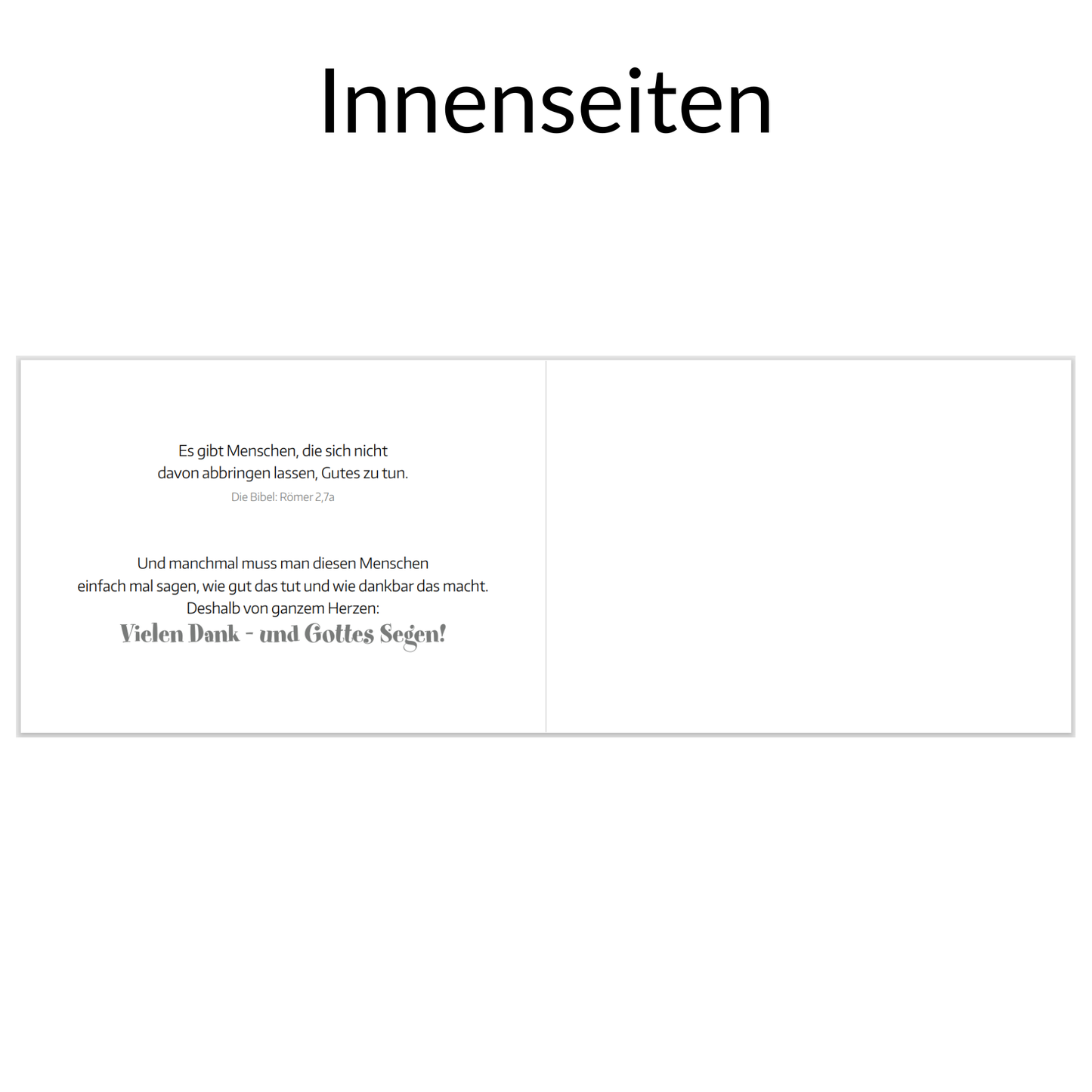 Doppelkarte - Vielen Dank