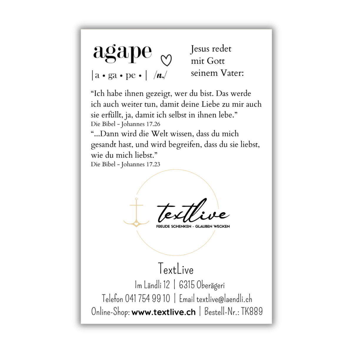 Karte - 'Was ist Liebe?'
