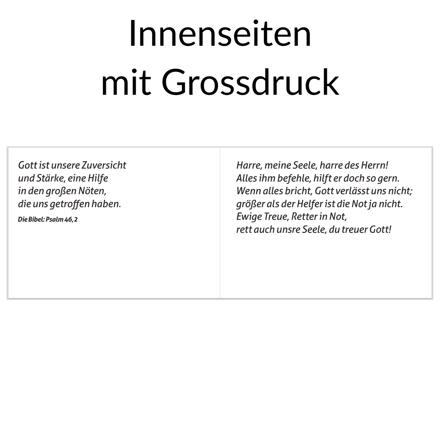 Doppelkarte - Gott vergisst uns nicht