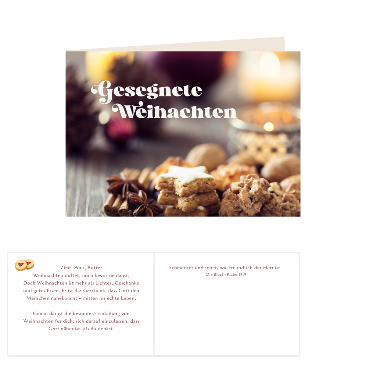Grusskärtchen - Gesegnete Weihachten