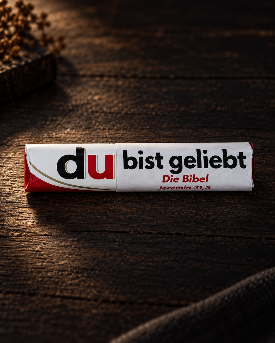 Duplo- Schokolade "du bist geliebt" - Jeremia 31.3