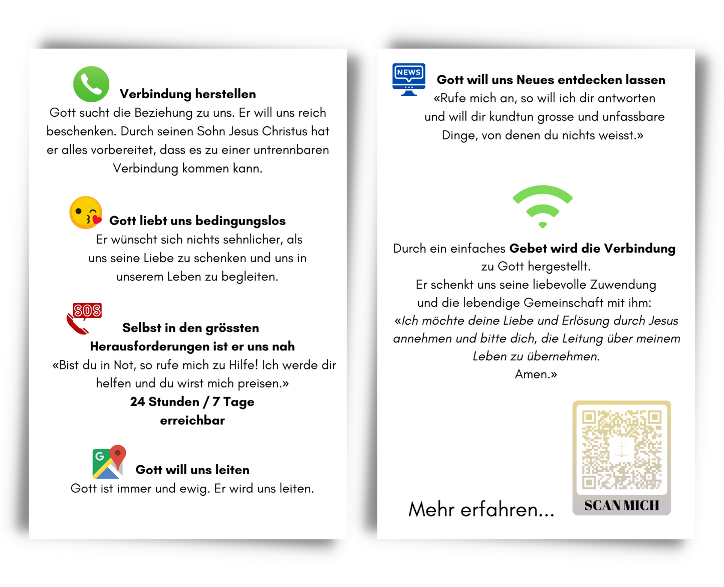 Jesus ruft an, coole Karte zum Weitergeben
