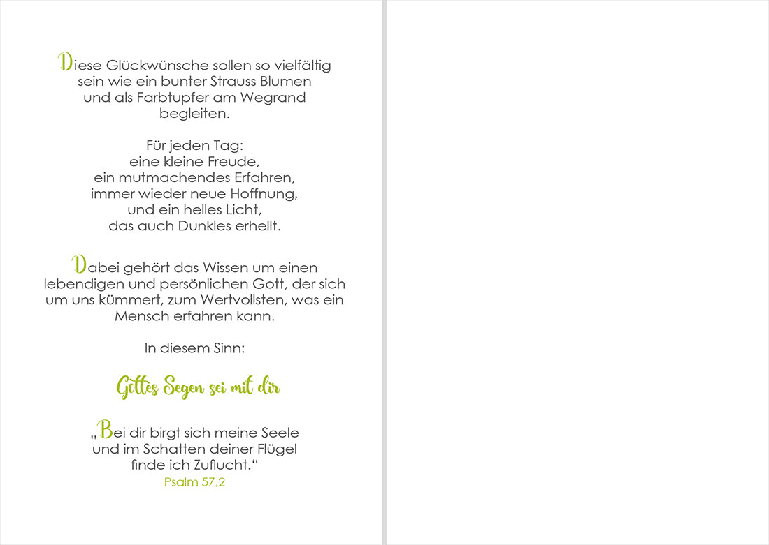 Doppelkarte 'Herzlichen Glückwunsch'