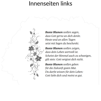 Blumen-Doppelkarte - Bunte Blumen