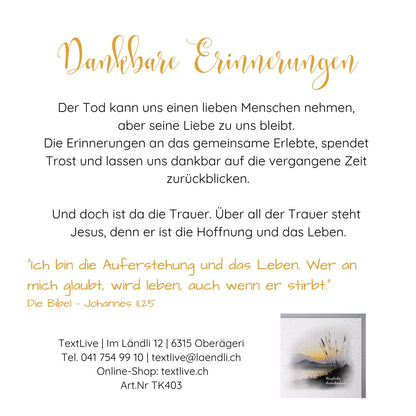 Handmade Paper-Karte - Herzliche Anteilnahme