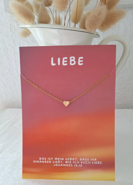 Schmuck: Halskette mit Karte - LIEBE