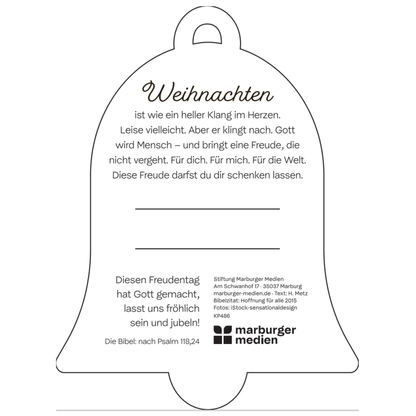 Karte mit Schlitz - Weihnachtsfreude