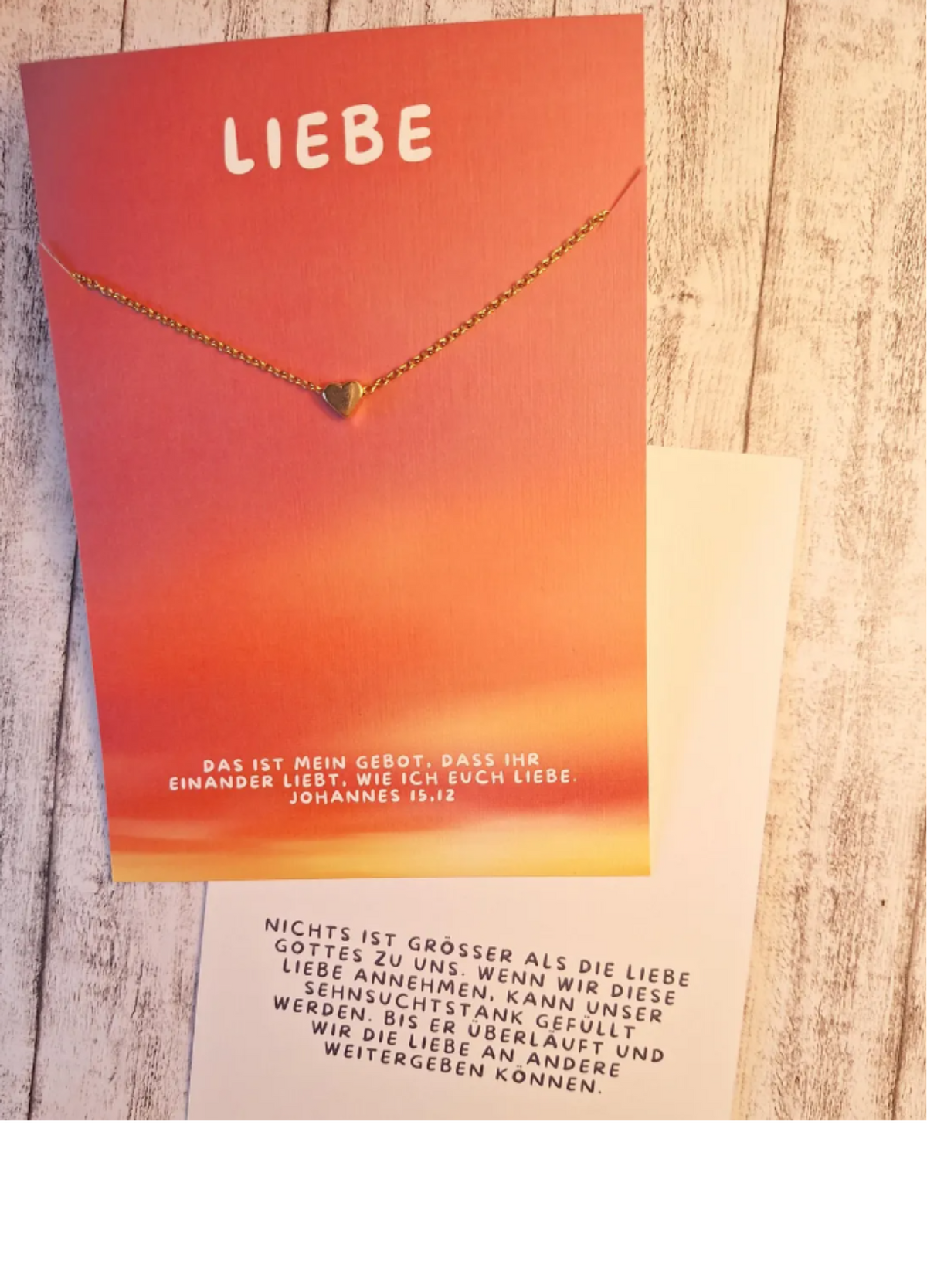 Schmuck: Halskette mit Karte - LIEBE