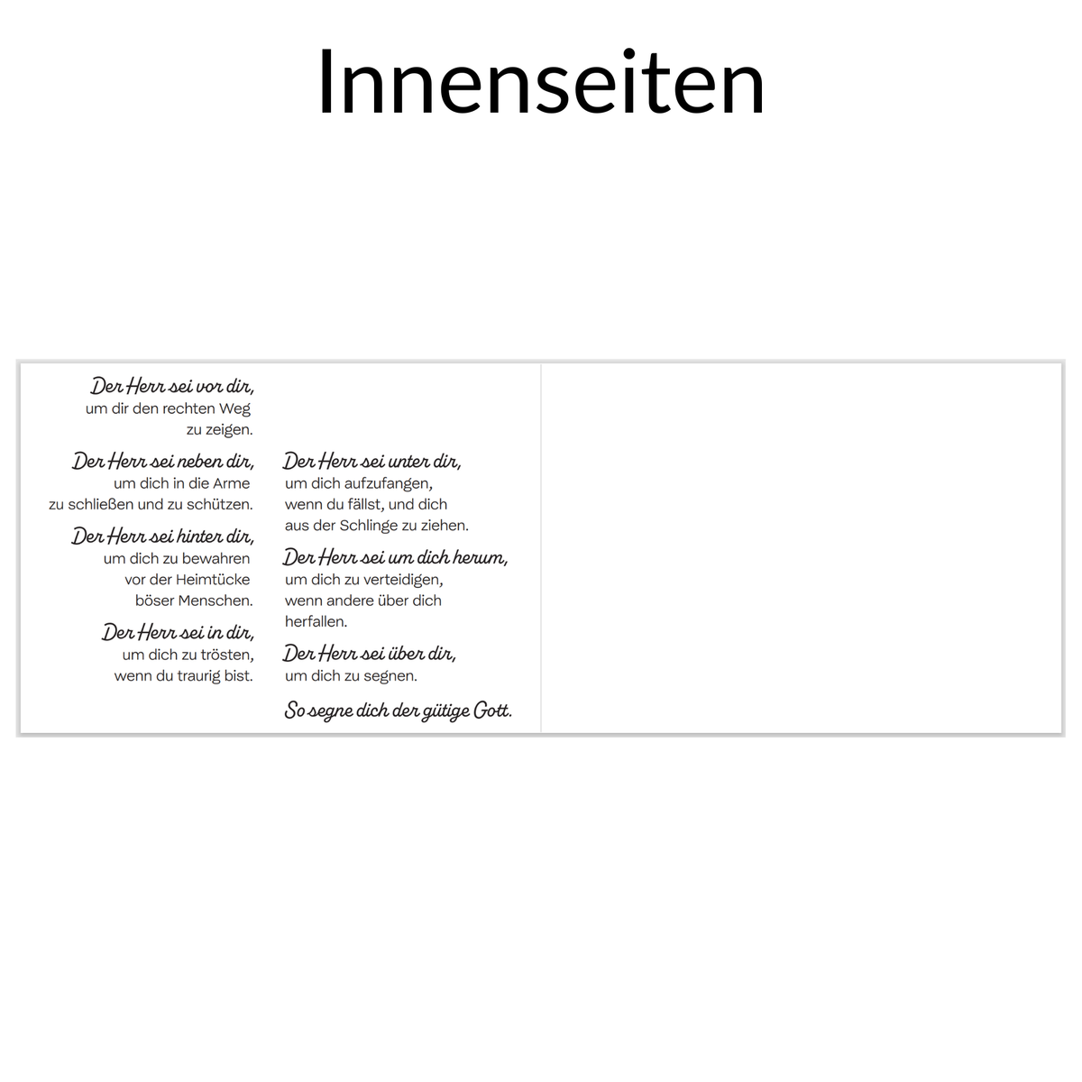 Doppelkarte - Sei gesegnet