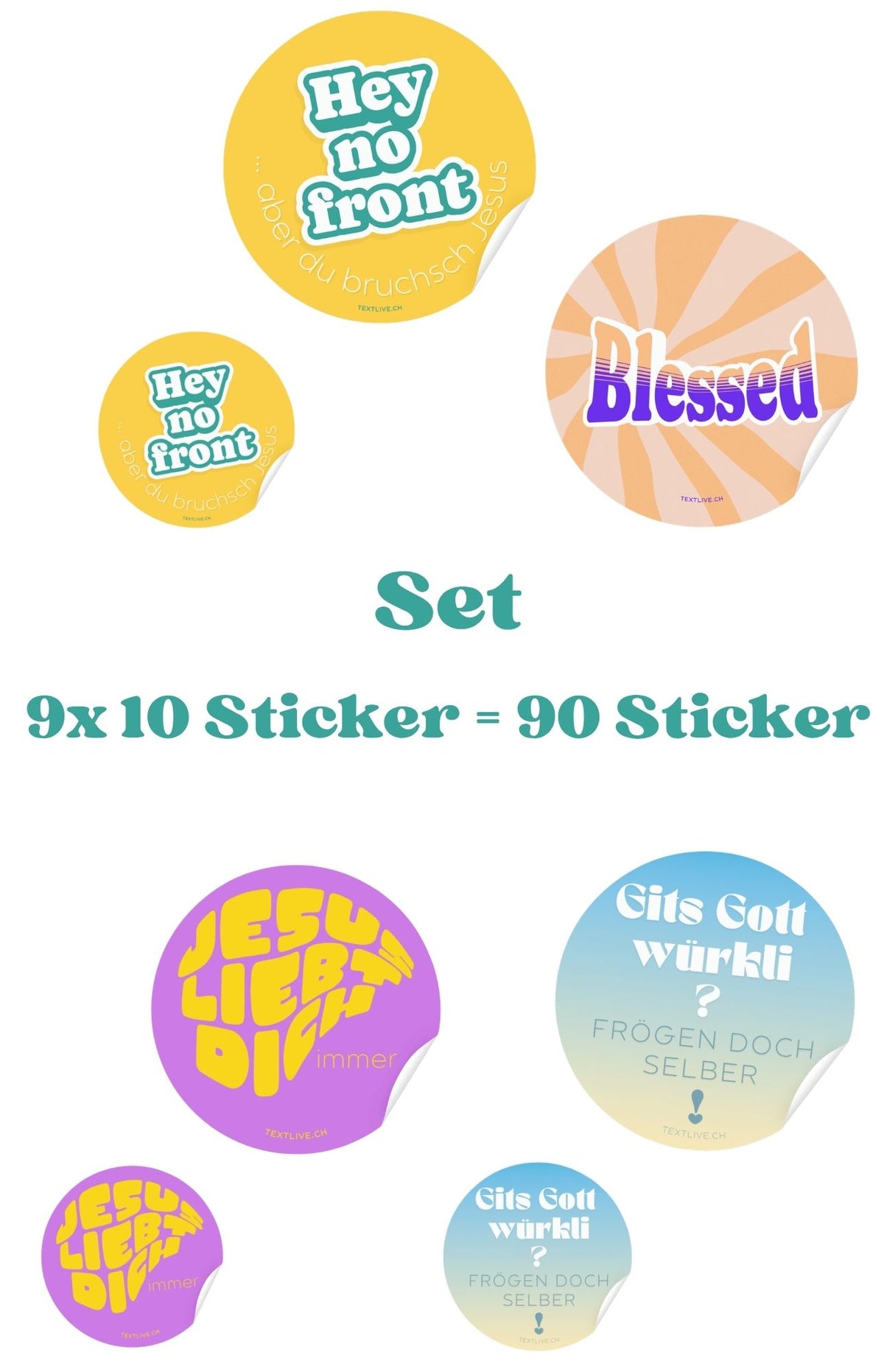 Set 9x 10 Sticker = 90 Sticker