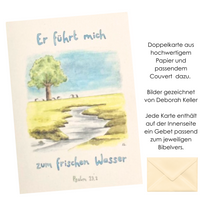 Doppelkarten Psalm 23 - 5er SET - Sabine Herold