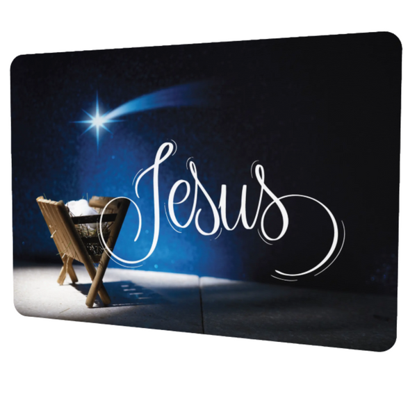 Postkarte 'JESUS' - edler SoftTouch-Effekt (samtweich)