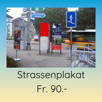 Strassenplakat Fr. 90.- Gits Gott würkli? Frögen doch selber