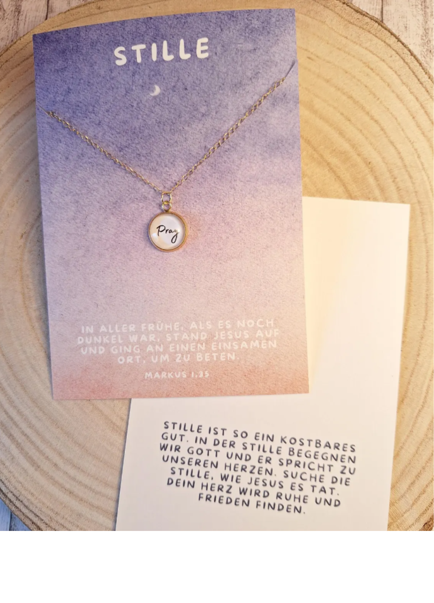 Schmuck: Halskette mit Karte - STILLE