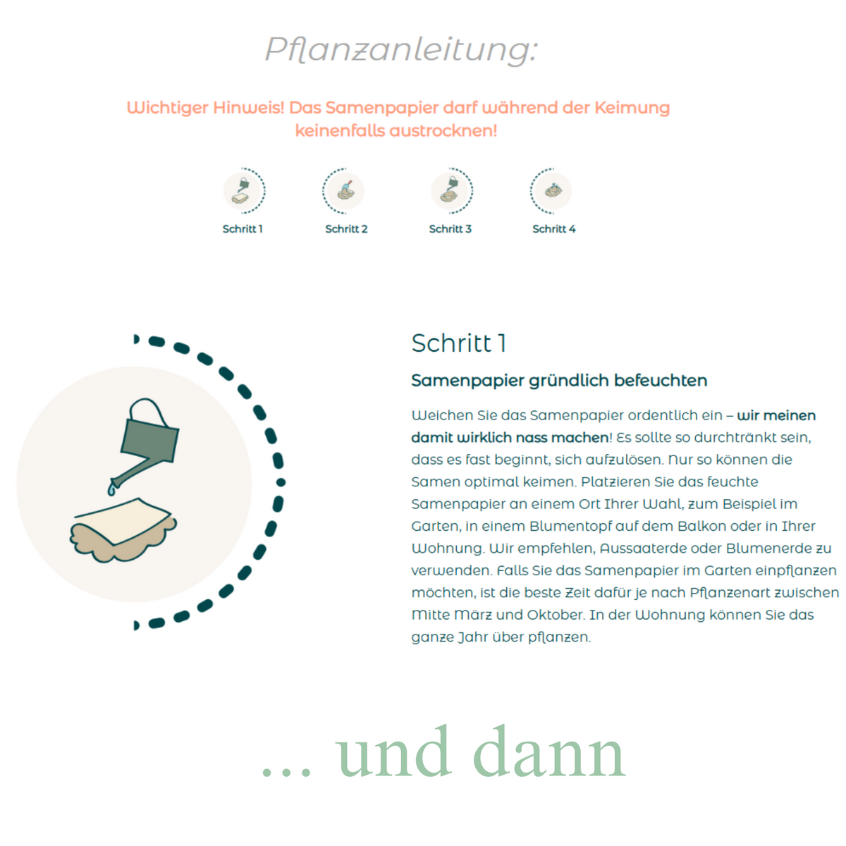 Growing Paper-Card 'In stiller Trauer'