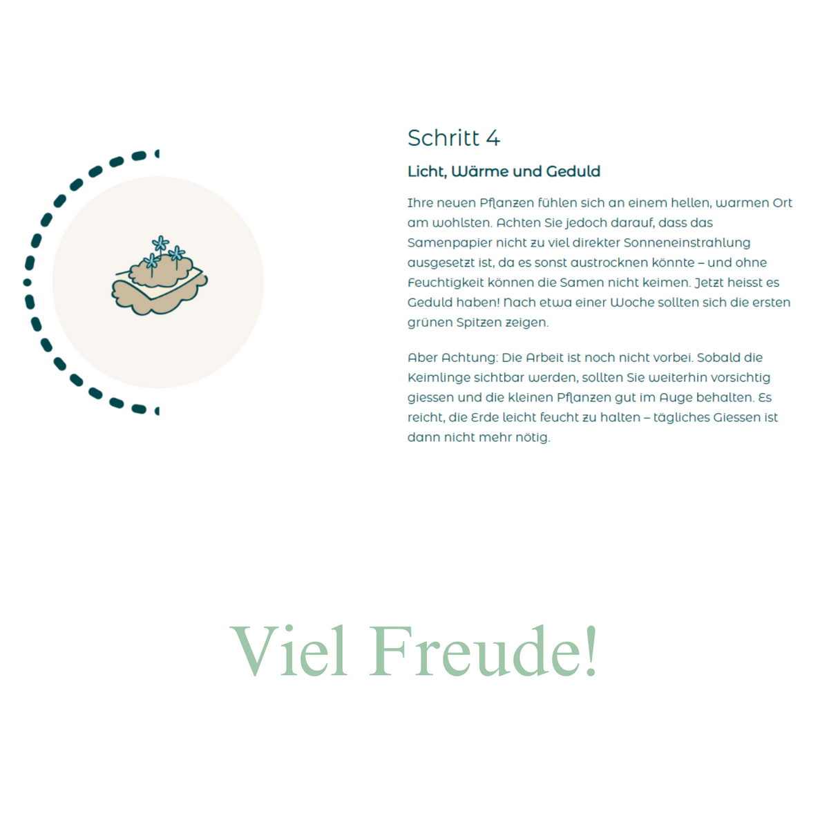Growing Paper-Card 'In stiller Trauer'