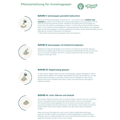 Growing Paper-Card 'In stiller Trauer'