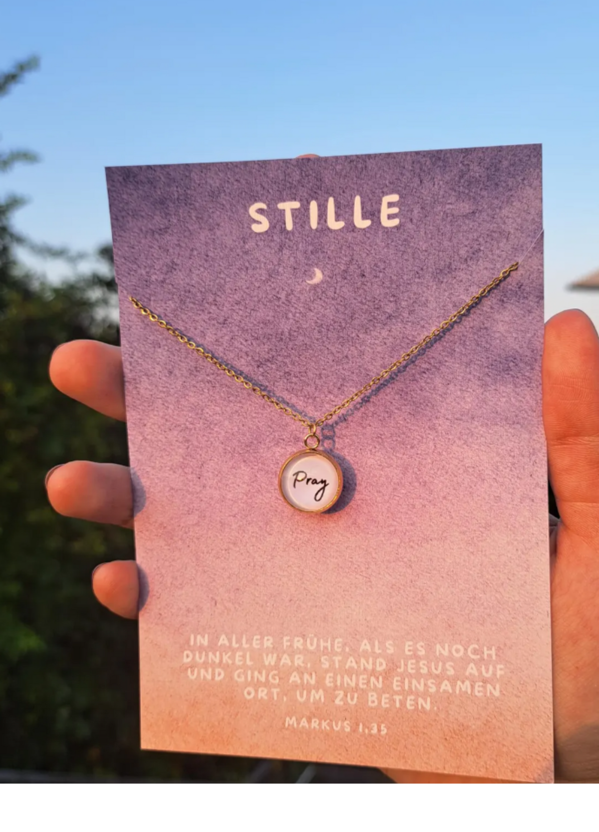 Schmuck: Halskette mit Karte - STILLE