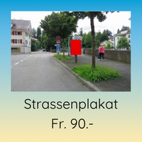 Strassenplakat Fr. 90.- Gits Gott würkli? Frögen doch selber