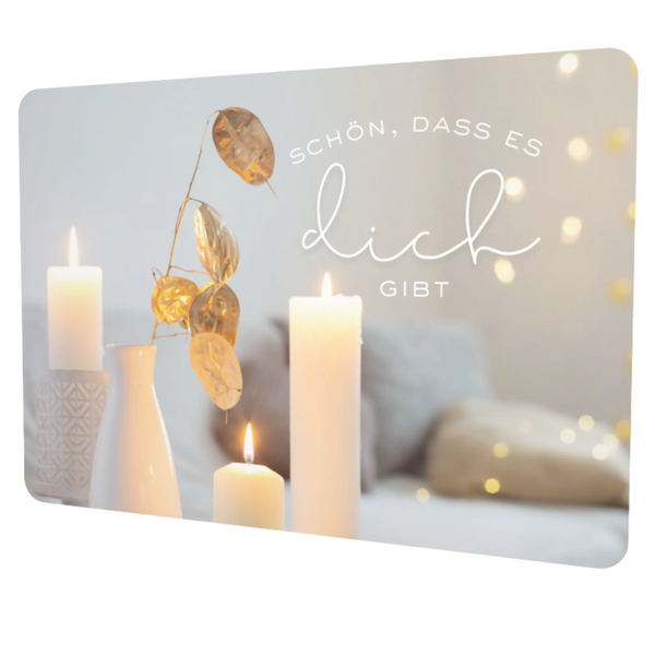 Postkarte - Schön, dass es dich gibt - edler SoftTouch-Effekt (samtweich)