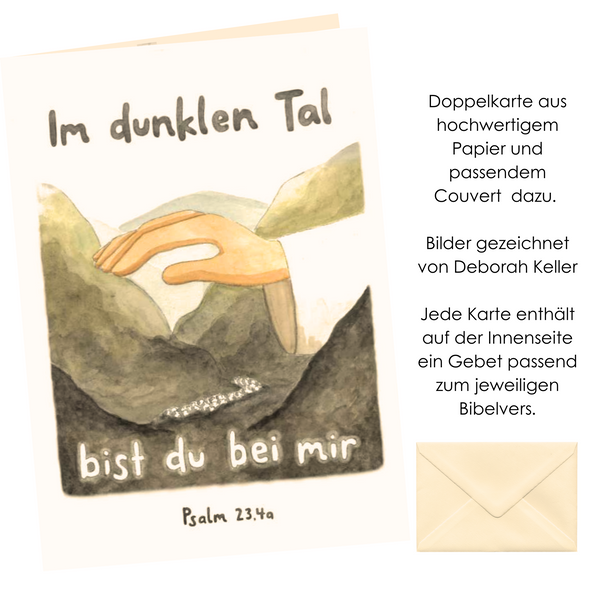 A5 Doppelkarte "Im dunklen Tal"