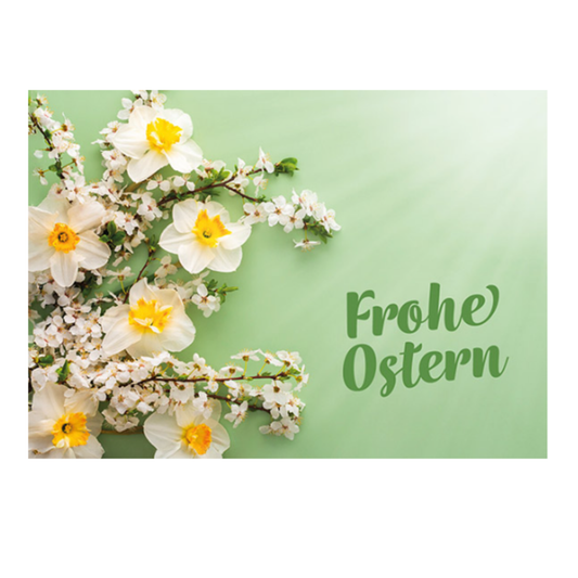 Postkarte - Frohe Ostern "Ich lebe, und ihr sollt auch leben."