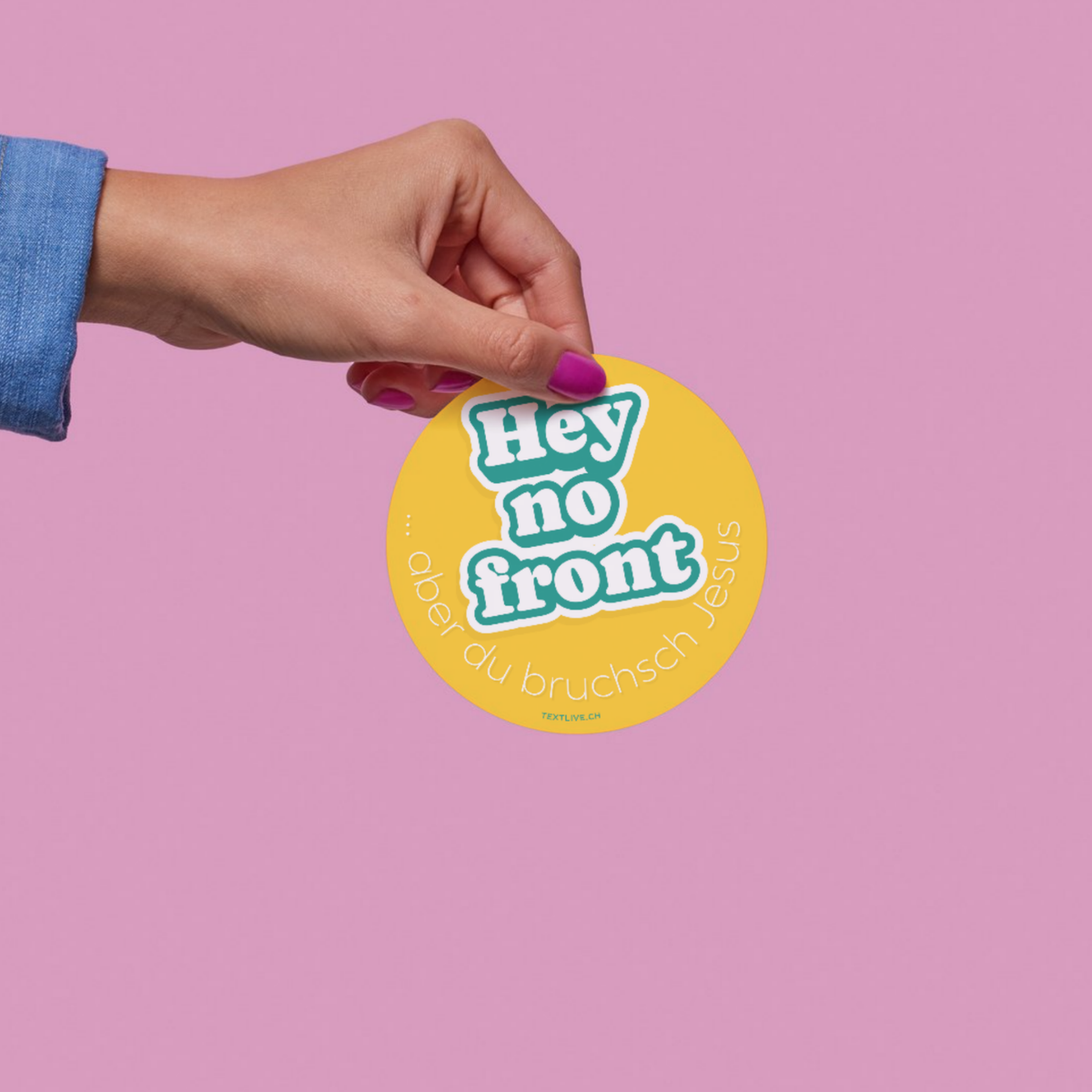 Aufkleber - 9.5x9.5cm Sticker - heynofront gelb