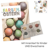 Farbenfrohe Ostern - mit Eierfarbe in der Karte