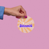 Aufkleber - 9.5x9.5cm Sticker - Blessed