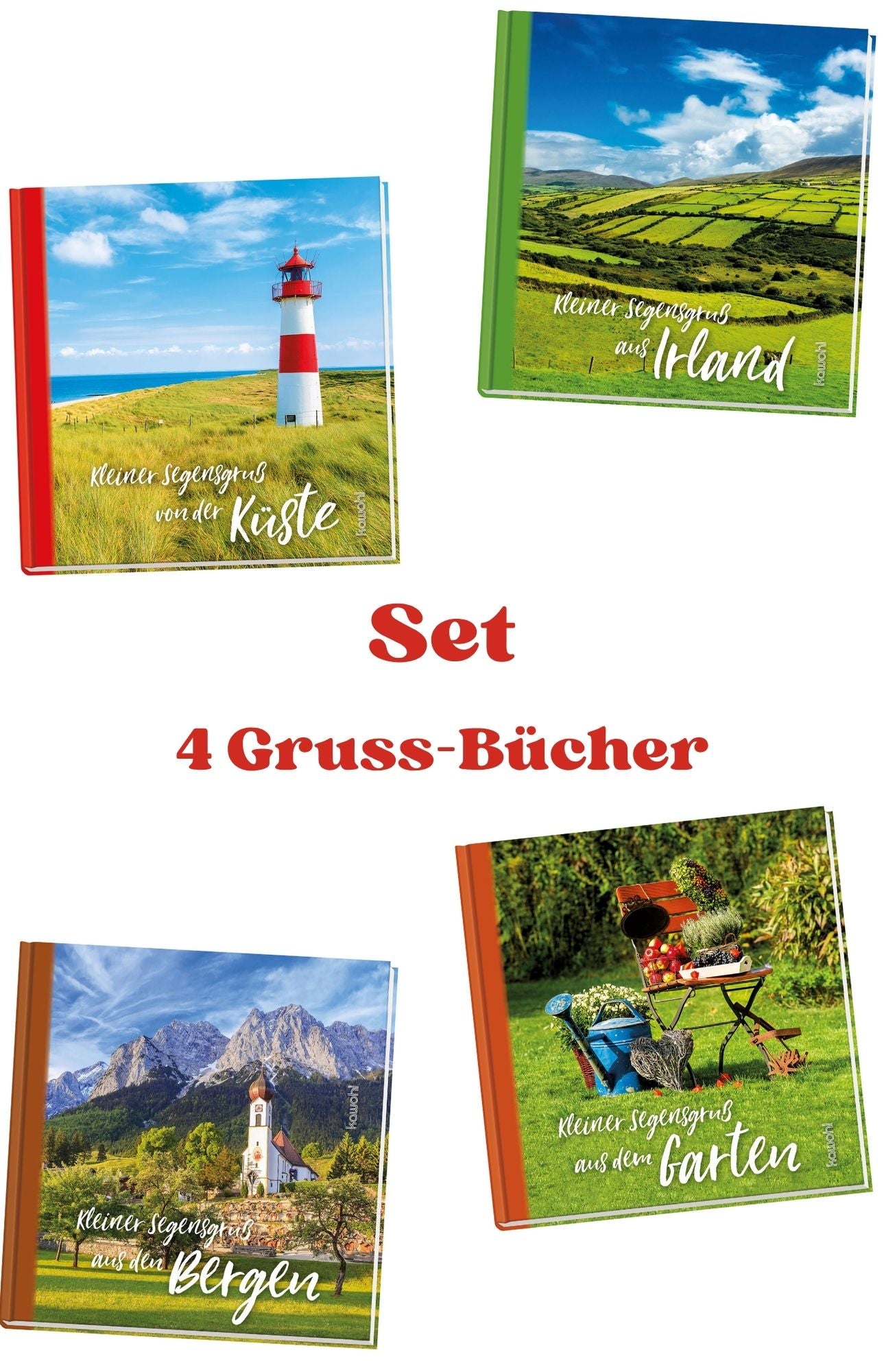 Set 4 Gruss-Bücher