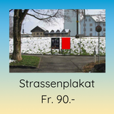 Strassenplakat Fr. 90.- Gits Gott würkli? Frögen doch selber