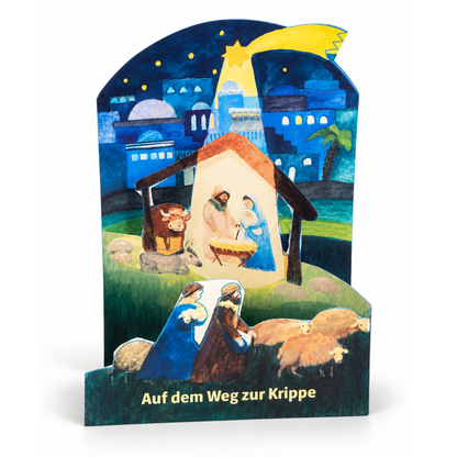 Aufstellkarte - Auf dem Weg zur Krippe