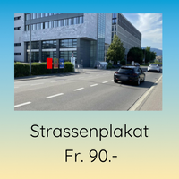 Strassenplakat Fr. 90.- Gits Gott würkli? Frögen doch selber