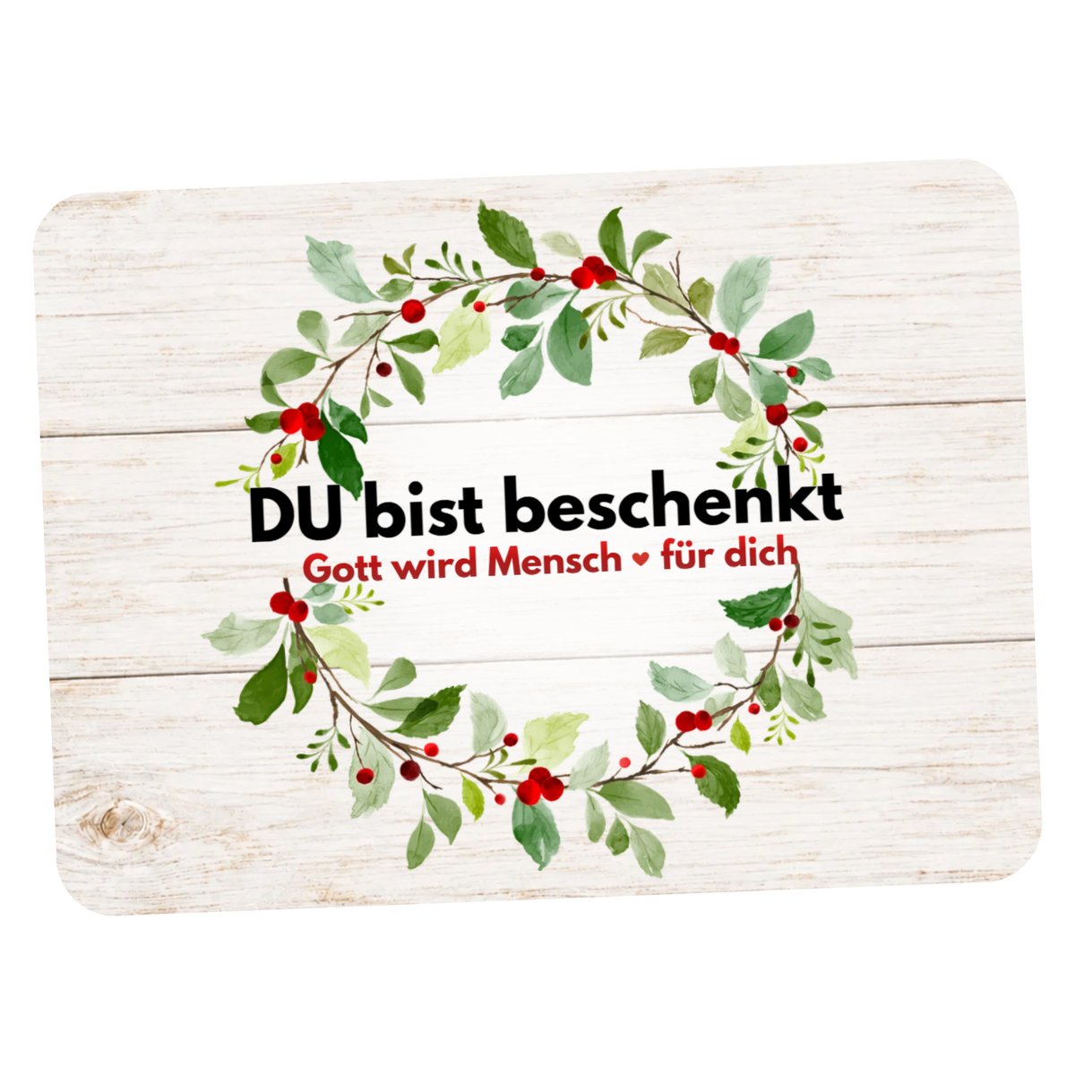 Karte "Du bist beschenkt - Gott wird Mensch für dich" - Lukas 2,14