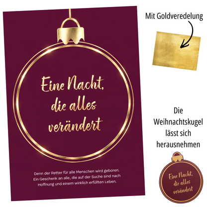 Karte gold + gestanzt - "Eine Nacht, die alles verändert"