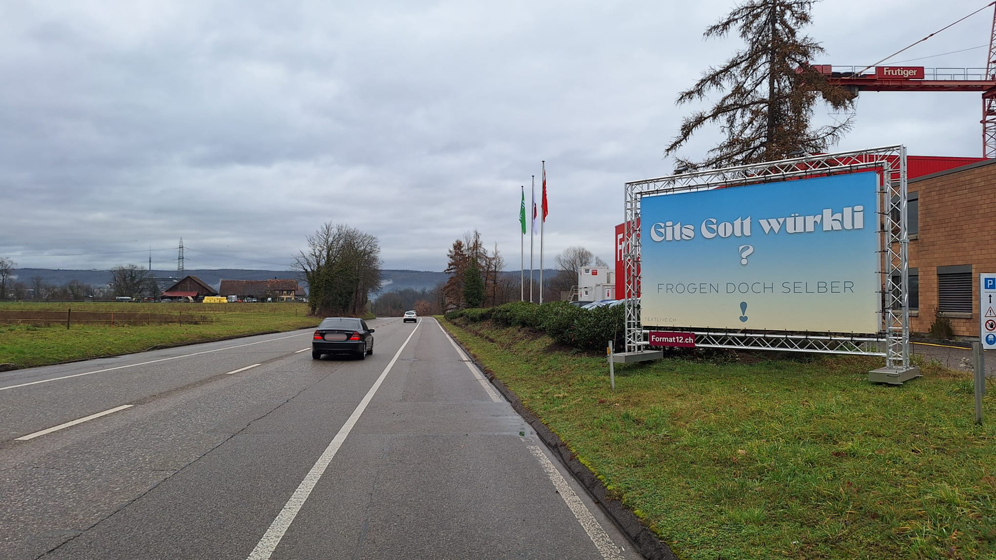 Christliches Strassenplakat - Dein Beitrag - Gits Gott würkli?