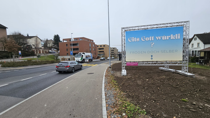 Christliches Strassenplakat - Dein Beitrag - Gits Gott würkli?
