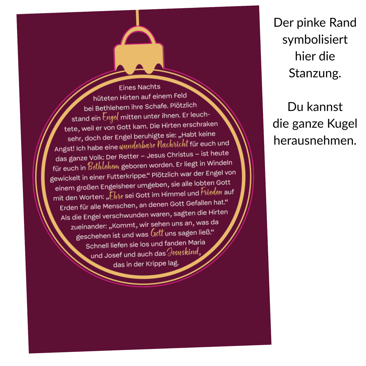 Karte gold + gestanzt - "Eine Nacht, die alles verändert"