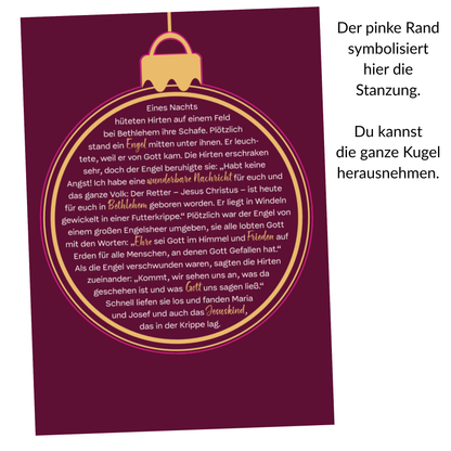 Karte gold + gestanzt - "Eine Nacht, die alles verändert"