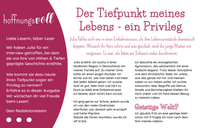 Broschüre "hoffnungsvoll" - Der Tiefpunkt meines Lebens - ein Privileg