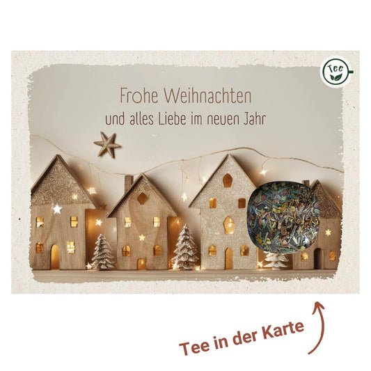 Karte mit Weihnachtstee