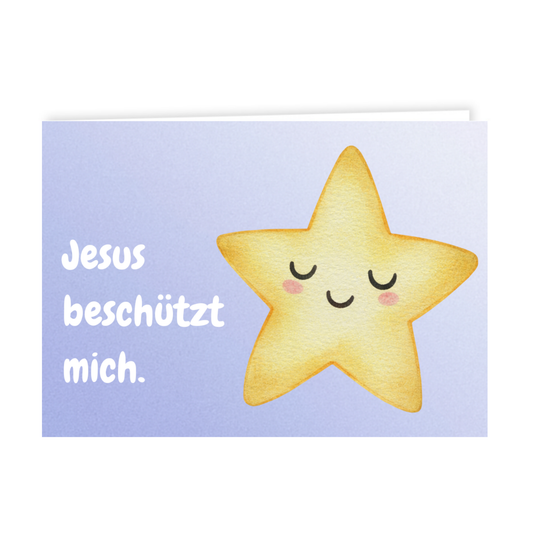 Grusskärtchen - "Jesus beschützt mich"