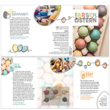 Farbenfrohe Ostern - mit Eierfarbe in der Karte
