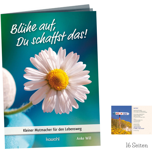 Broschüre - Grussheft "Blühe auf, Du schaffst das!"