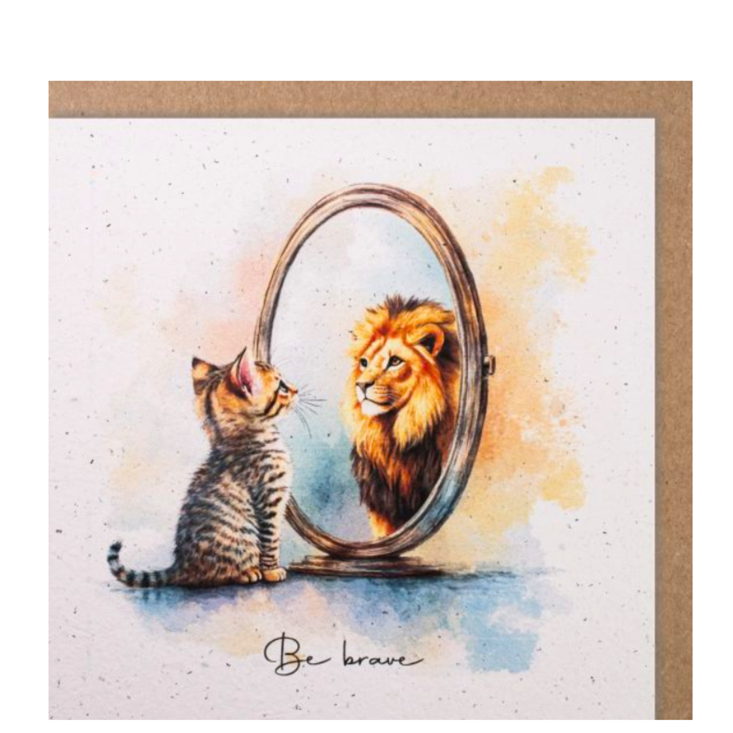 Handmade Paper-Karte - Be brave