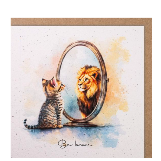 Handmade Paper-Karte - Be brave